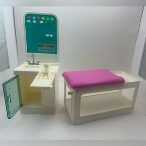Get Well Soon Barbie Replacement Patient Table & Bandage Sink Cabinet GTN61